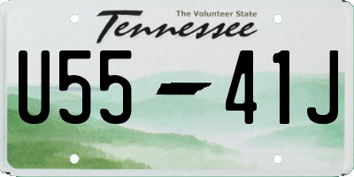 TN license plate U5541J