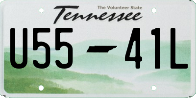 TN license plate U5541L