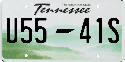 TN license plate U5541S