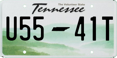 TN license plate U5541T