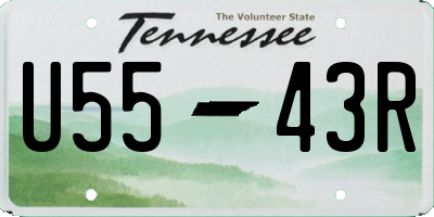 TN license plate U5543R