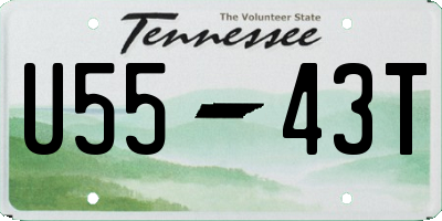 TN license plate U5543T