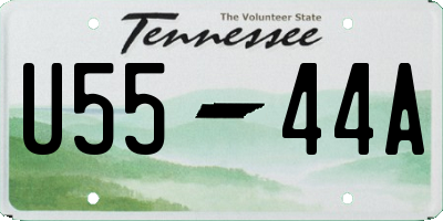 TN license plate U5544A