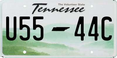 TN license plate U5544C