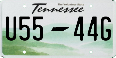 TN license plate U5544G