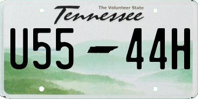 TN license plate U5544H