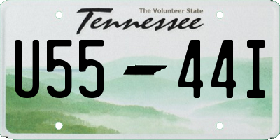 TN license plate U5544I