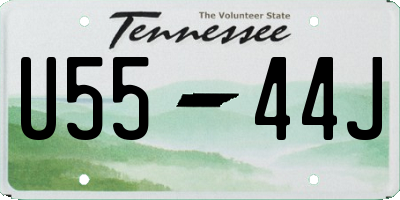 TN license plate U5544J