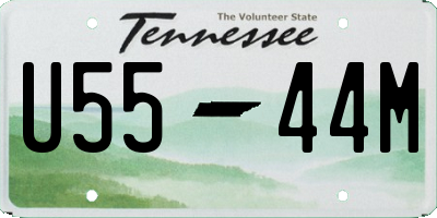 TN license plate U5544M