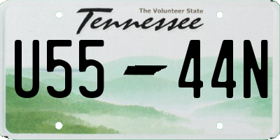 TN license plate U5544N