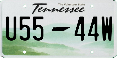 TN license plate U5544W