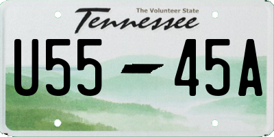 TN license plate U5545A