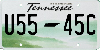 TN license plate U5545C