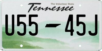 TN license plate U5545J