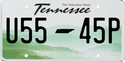 TN license plate U5545P