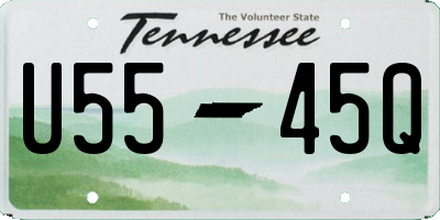 TN license plate U5545Q