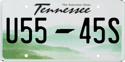 TN license plate U5545S