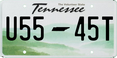 TN license plate U5545T