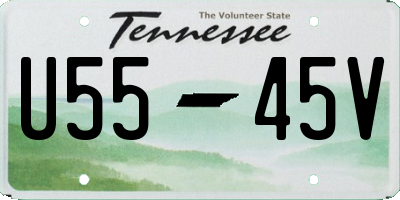 TN license plate U5545V