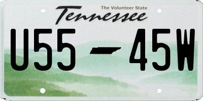 TN license plate U5545W