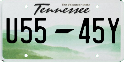 TN license plate U5545Y