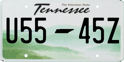 TN license plate U5545Z