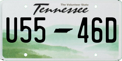 TN license plate U5546D