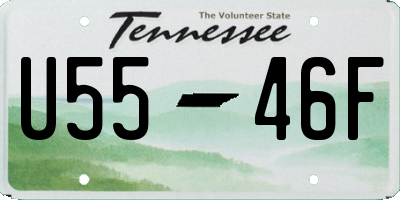TN license plate U5546F