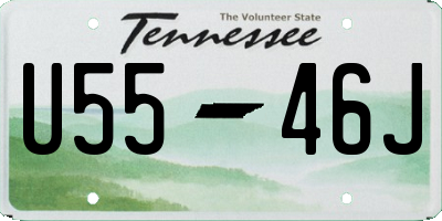 TN license plate U5546J