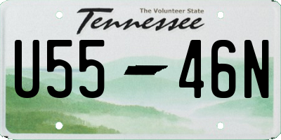 TN license plate U5546N