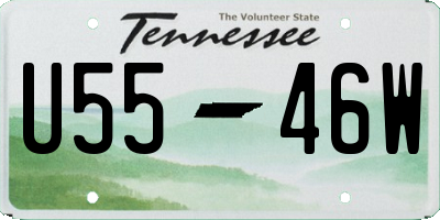 TN license plate U5546W