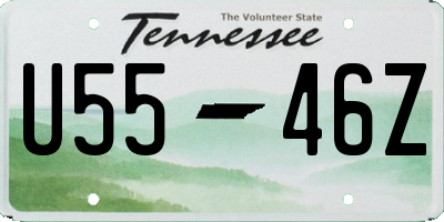 TN license plate U5546Z