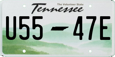 TN license plate U5547E