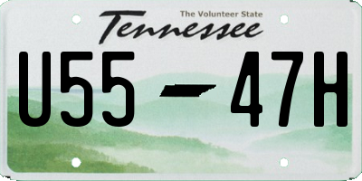 TN license plate U5547H