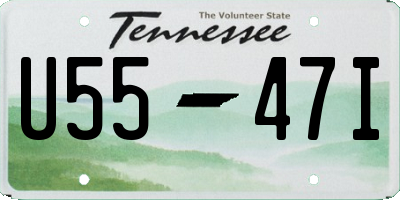TN license plate U5547I
