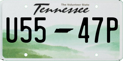 TN license plate U5547P