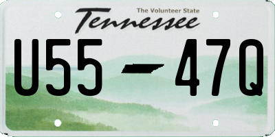 TN license plate U5547Q