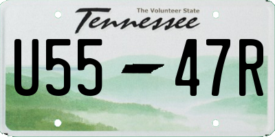 TN license plate U5547R