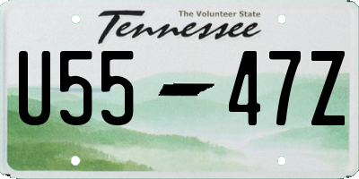 TN license plate U5547Z