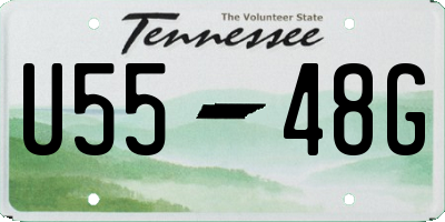 TN license plate U5548G
