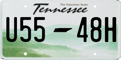 TN license plate U5548H