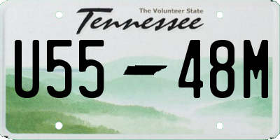 TN license plate U5548M