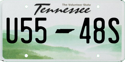 TN license plate U5548S