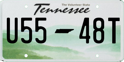 TN license plate U5548T