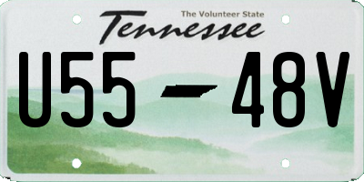 TN license plate U5548V