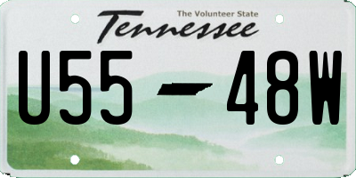 TN license plate U5548W
