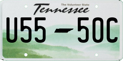 TN license plate U5550C