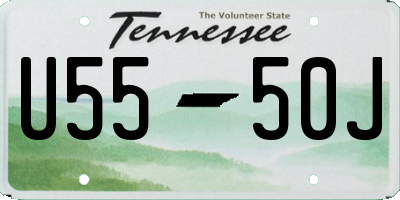 TN license plate U5550J