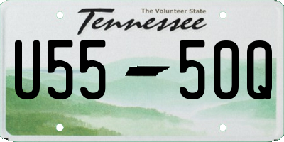 TN license plate U5550Q