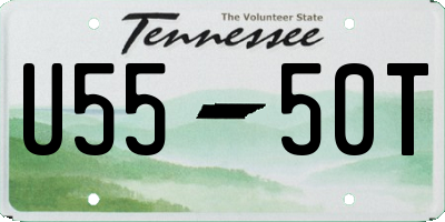 TN license plate U5550T